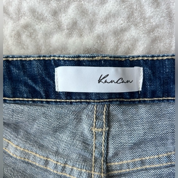 KanCan Distressed Light Blue Jean Shorts Size 27 - Picture 2 of 5